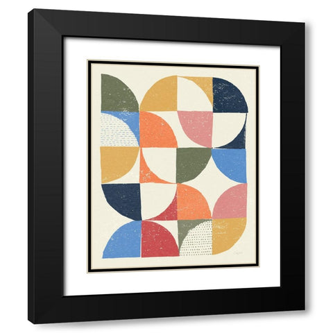 Colorful Night Sky I Retro Black Modern Wood Framed Art Print with Double Matting by Prahl, Courtney