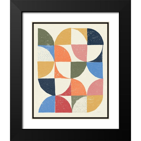 Colorful Night Sky I Retro Black Modern Wood Framed Art Print with Double Matting by Prahl, Courtney