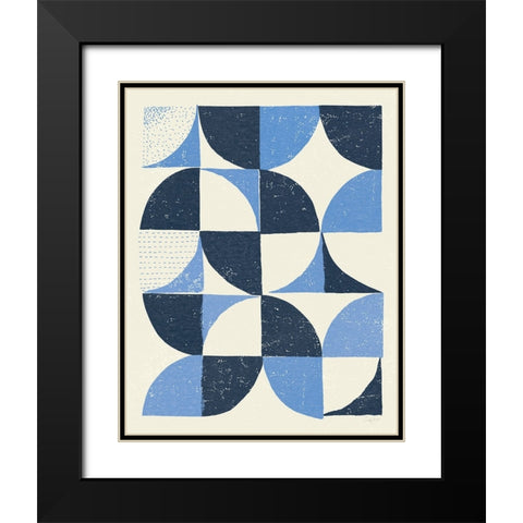 Colorful Night Sky II Blue Black Modern Wood Framed Art Print with Double Matting by Prahl, Courtney