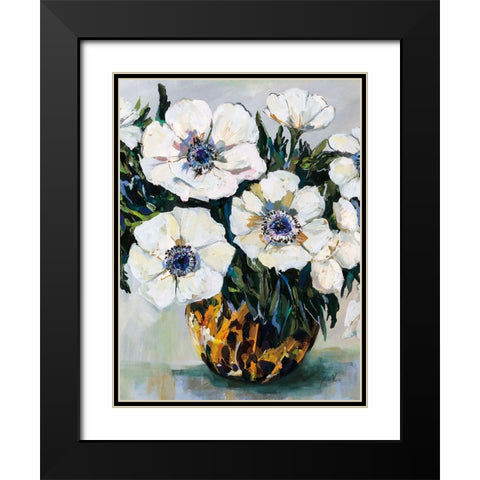 Fall Festive White Black Modern Wood Framed Art Print with Double Matting by Vertentes, Jeanette