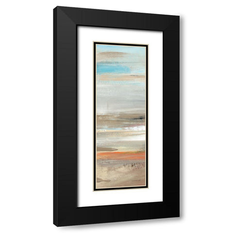 Earth II Black Modern Wood Framed Art Print with Double Matting by Nai, Danhui