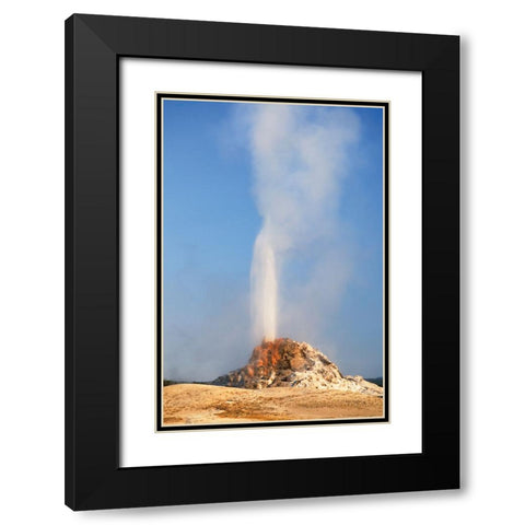 White Dome Geyser Black Modern Wood Framed Art Print with Double Matting by Majchrowicz, Alan