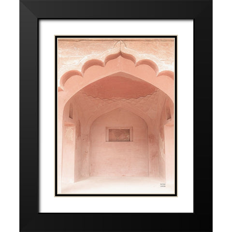 Arched Doorway in India Black Modern Wood Framed Art Print with Double Matting by Larson, Nathan
