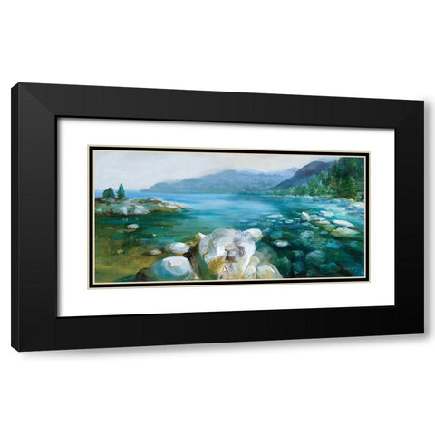 Western Lake II Black Modern Wood Framed Art Print with Double Matting by Nai, Danhui