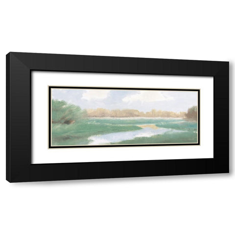 Peaceful Stream Black Modern Wood Framed Art Print with Double Matting by Studio, Wellington