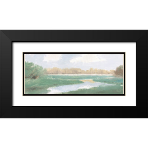 Peaceful Stream Black Modern Wood Framed Art Print with Double Matting by Studio, Wellington