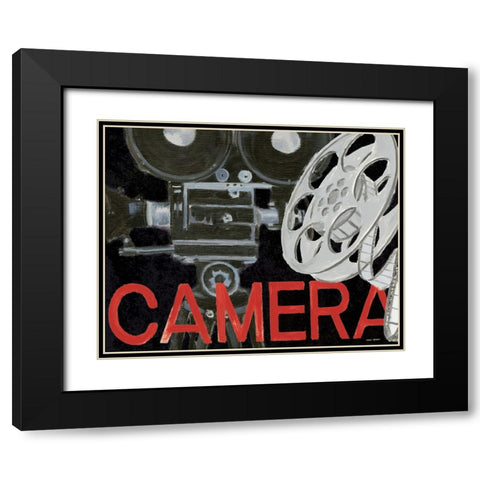 Lights Camera Action II Black Modern Wood Framed Art Print with Double Matting by Fabiano, Marco