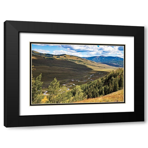 Colorado Valley Black Modern Wood Framed Art Print with Double Matting by Van Swearingen, Debra