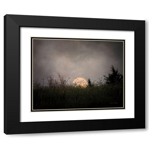 The Prairie Moon Black Modern Wood Framed Art Print with Double Matting by Van Swearingen, Debra