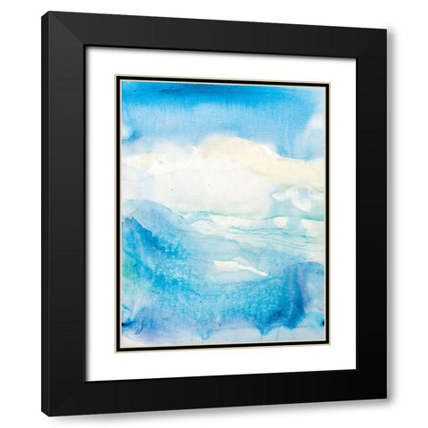 Mountain Mist II Black Modern Wood Framed Art Print with Double Matting by Hristova, Albena