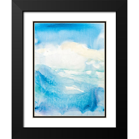 Mountain Mist II Black Modern Wood Framed Art Print with Double Matting by Hristova, Albena
