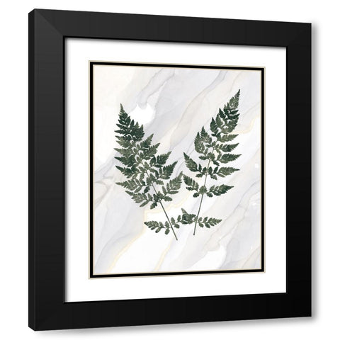 Agate Ferns VII Black Modern Wood Framed Art Print with Double Matting by Wild Apple Portfolio