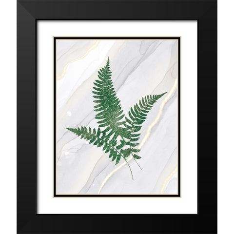 Agate Ferns X Black Modern Wood Framed Art Print with Double Matting by Wild Apple Portfolio