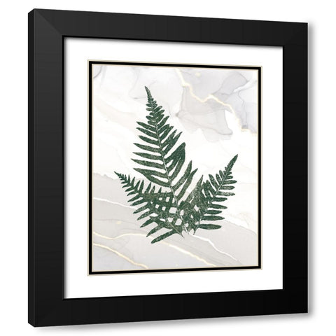 Agate Ferns XI Black Modern Wood Framed Art Print with Double Matting by Wild Apple Portfolio