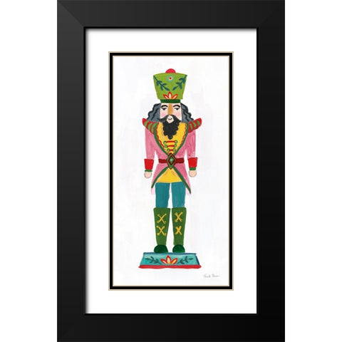 Holiday Nutcrackers IV Black Modern Wood Framed Art Print with Double Matting by Zaman, Farida