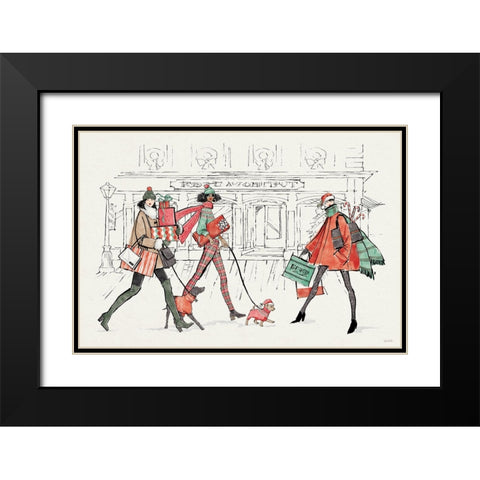 Holiday Fashionistas I Black Modern Wood Framed Art Print with Double Matting by Tavoletti, Anne