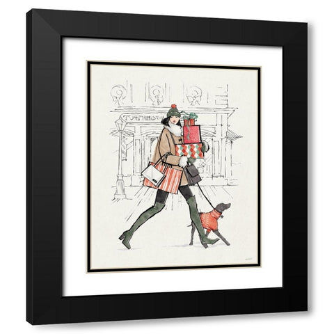 Holiday Fashionistas IV Black Modern Wood Framed Art Print with Double Matting by Tavoletti, Anne
