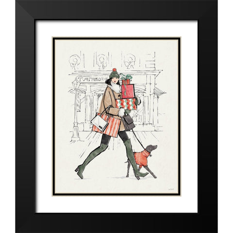 Holiday Fashionistas IV Black Modern Wood Framed Art Print with Double Matting by Tavoletti, Anne