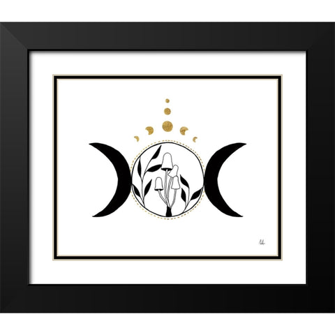 Mystical Mushrooms I Black Modern Wood Framed Art Print with Double Matting by Adams, Sarah