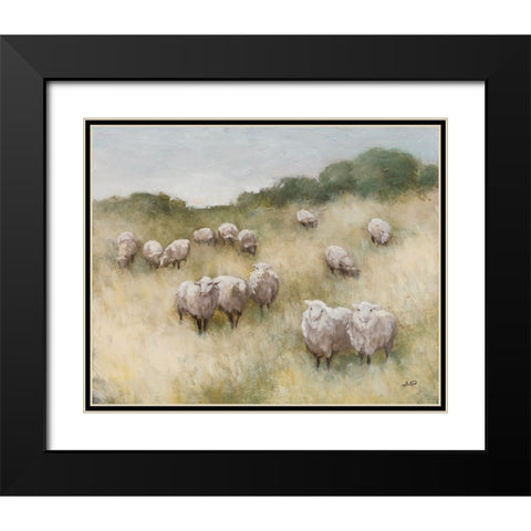 Flock Black Modern Wood Framed Art Print with Double Matting by Purinton, Julia