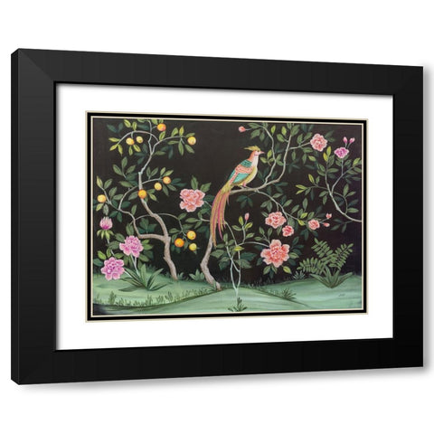 Paradise Garden Black Modern Wood Framed Art Print with Double Matting by Purinton, Julia