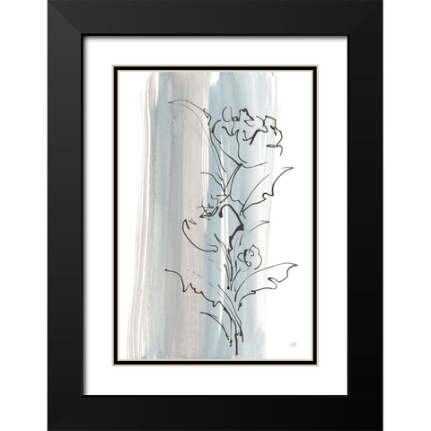 Laidback Flowers IV Black Modern Wood Framed Art Print with Double Matting by Paschke, Chris