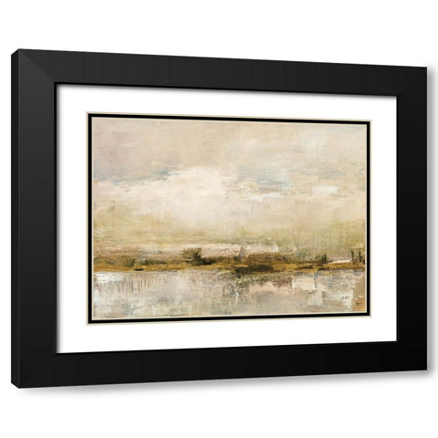 Shimmering Earth Black Modern Wood Framed Art Print with Double Matting by Purinton, Julia