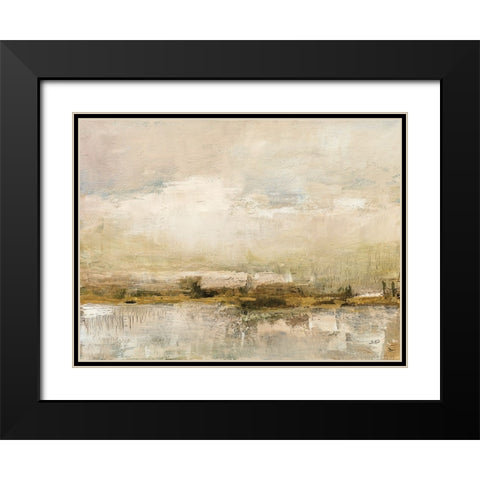 Shimmering Earth Black Modern Wood Framed Art Print with Double Matting by Purinton, Julia