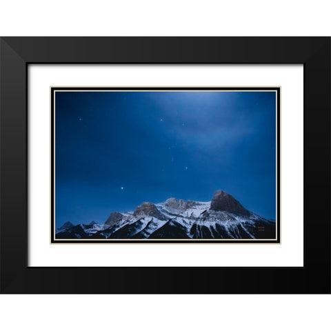 Orion Bright Black Modern Wood Framed Art Print with Double Matting by Larson, Nathan