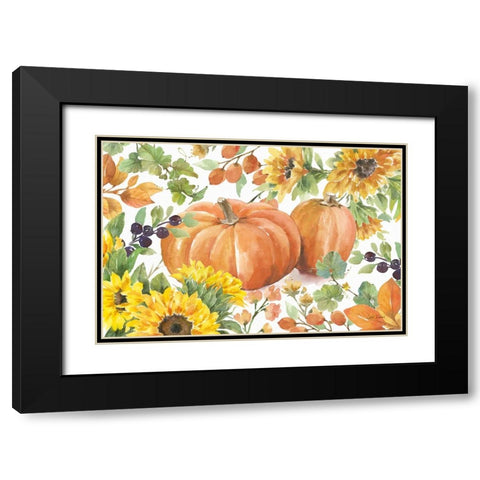Autumn Breeze III Black Modern Wood Framed Art Print with Double Matting by Trimbach, Leslie