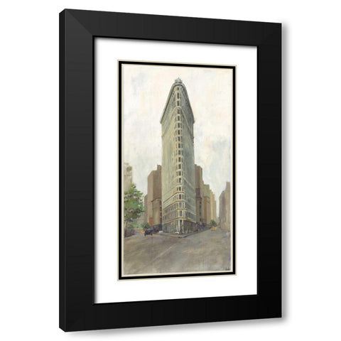Downtown Black Modern Wood Framed Art Print with Double Matting by Tillmon, Avery
