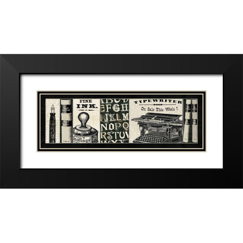 Librarian II Black Modern Wood Framed Art Print with Double Matting by Pela Studio