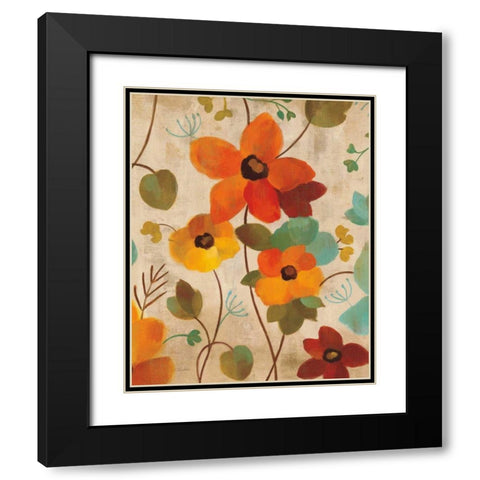 Vibrant Embroidery III Black Modern Wood Framed Art Print with Double Matting by Vassileva, Silvia