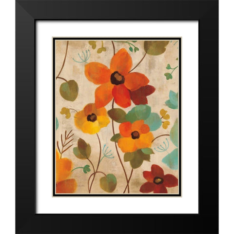 Vibrant Embroidery III Black Modern Wood Framed Art Print with Double Matting by Vassileva, Silvia
