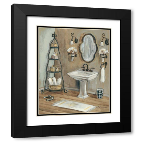 French Bath I Black Modern Wood Framed Art Print with Double Matting by Vassileva, Silvia