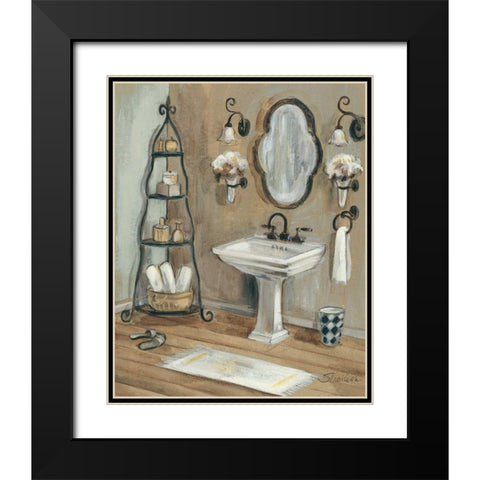 French Bath I Black Modern Wood Framed Art Print with Double Matting by Vassileva, Silvia