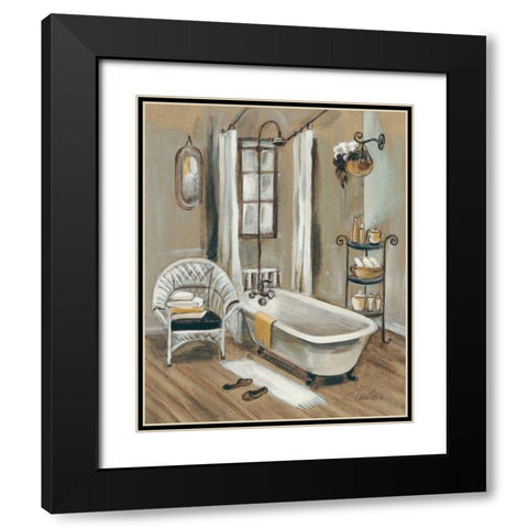 French Bath II Black Modern Wood Framed Art Print with Double Matting by Vassileva, Silvia