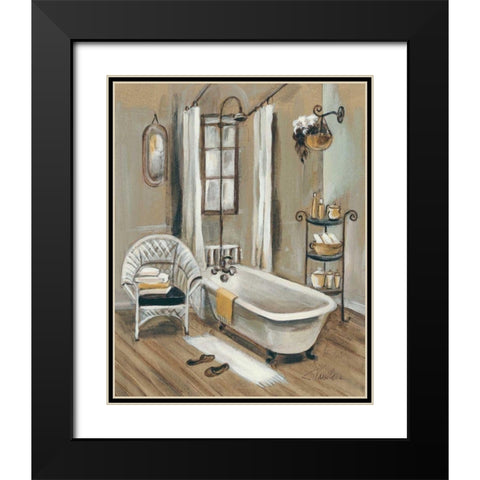French Bath II Black Modern Wood Framed Art Print with Double Matting by Vassileva, Silvia