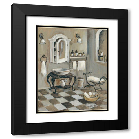 French Bath IV Black Modern Wood Framed Art Print with Double Matting by Vassileva, Silvia