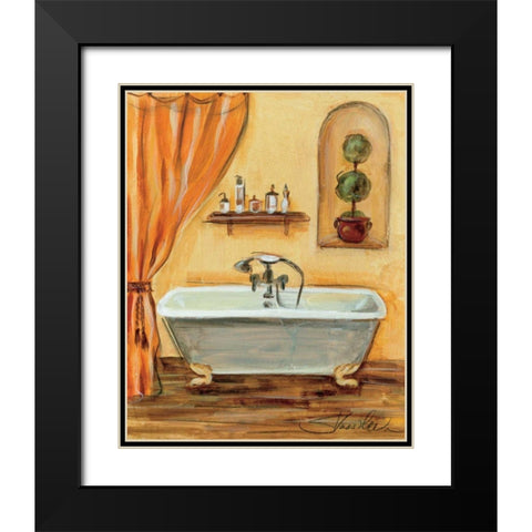 Tuscan Bath I Black Modern Wood Framed Art Print with Double Matting by Vassileva, Silvia