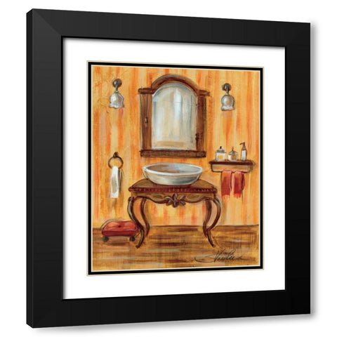 Tuscan Bath II Black Modern Wood Framed Art Print with Double Matting by Vassileva, Silvia