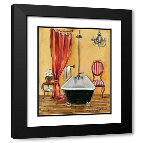 Tuscan Bath III Black Modern Wood Framed Art Print with Double Matting by Vassileva, Silvia