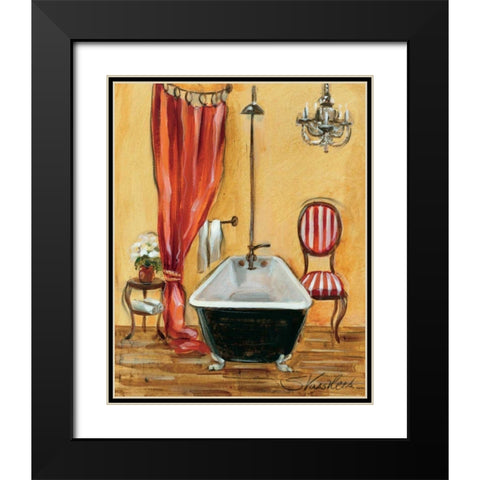 Tuscan Bath III Black Modern Wood Framed Art Print with Double Matting by Vassileva, Silvia