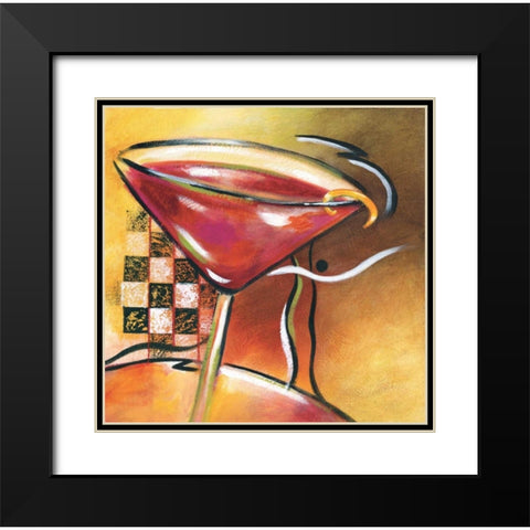 Shaken Not Stirred I Black Modern Wood Framed Art Print with Double Matting by Brey, Michael