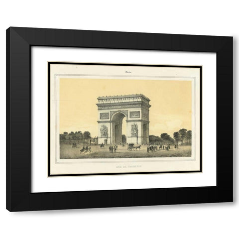 Arc de Triomphe Black Modern Wood Framed Art Print with Double Matting by Rogers, Adam