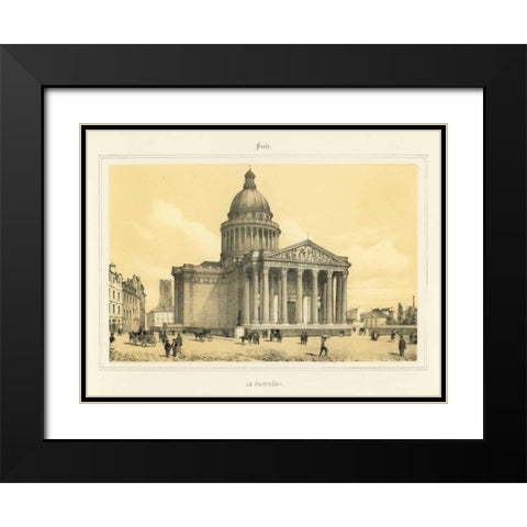 The Pantheon Black Modern Wood Framed Art Print with Double Matting by Anonymous