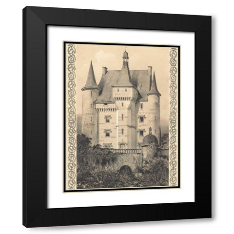 Bordeaux Chateau III Black Modern Wood Framed Art Print with Double Matting by Fermin Cassas, Louis