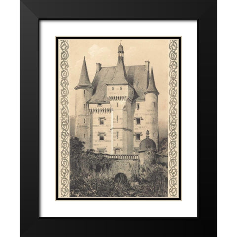 Bordeaux Chateau III Black Modern Wood Framed Art Print with Double Matting by Fermin Cassas, Louis