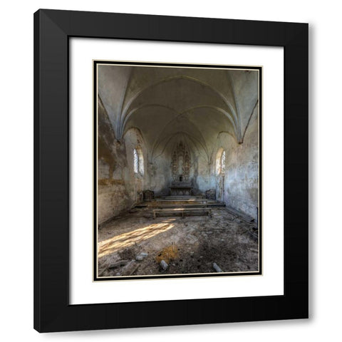 Chapel de la Meuse II Black Modern Wood Framed Art Print with Double Matting by Sneeuw, Ivo