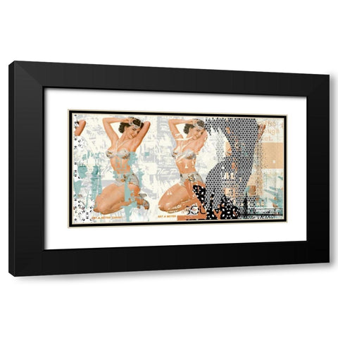Double pin-up Black Modern Wood Framed Art Print with Double Matting by Albers, Teis